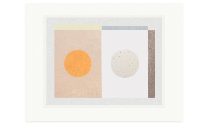 Orange Moon, Screenprint and pencil 58 x 45cm 2017 (sold out)
