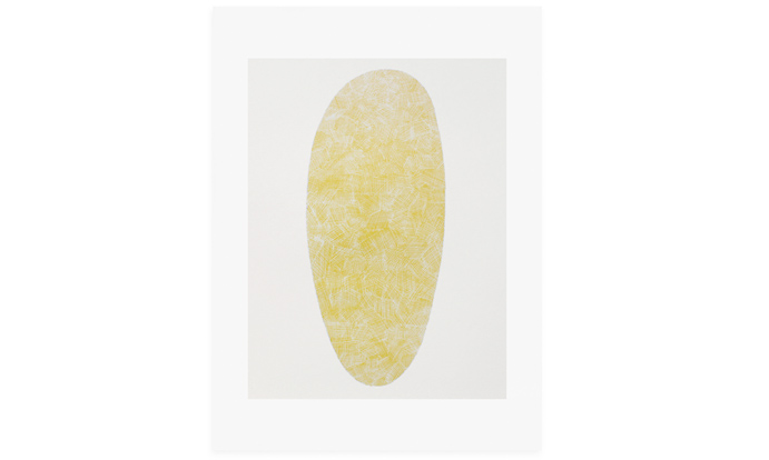 Where it Lies / yellow, 57 x 45cm